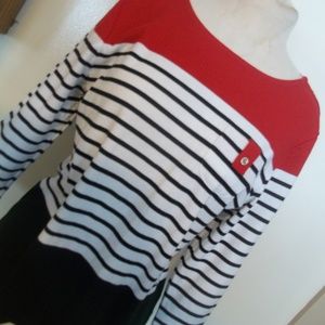 NWT KAREN SCOTT SPORT PETITE NEW RED AMORE L TOP